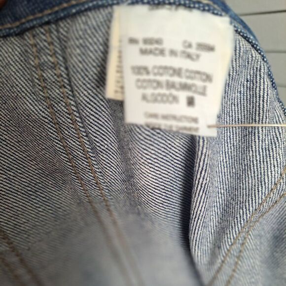 Diesel Kimti Y2k Women's Made In Italy Denim Blue Jean Jacket Long Sleeves Large - Picture 7 of 7